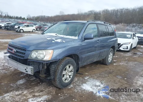 2003 Toyota Highlander из США, поврежденный, VIN JTEHD21AX30020511